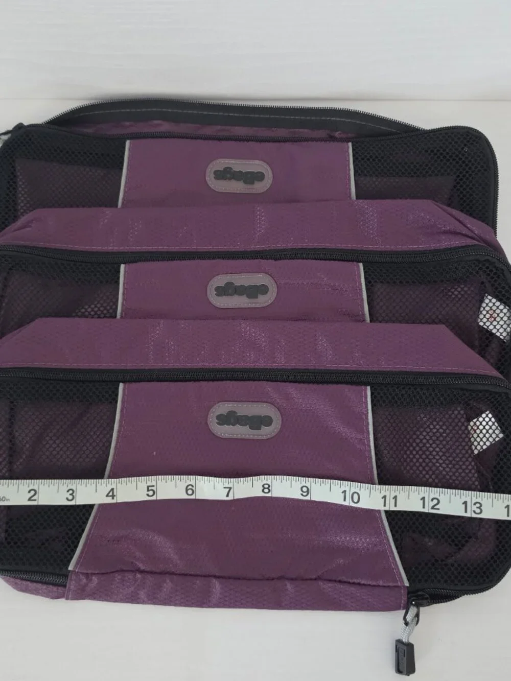 eBags Pack It Flat Toiletries Purple Travel Hanging Bag & Storage Cubes Lot Of 6